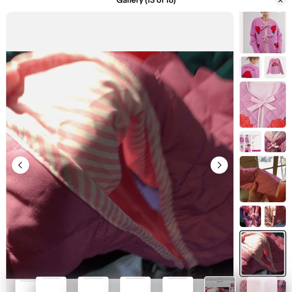 NEW❤️🩷❤️! Boho Roses quilted jacket - Picture 4 of 7